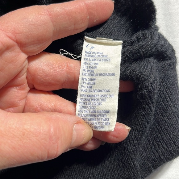 American Eagle Outfitters  size large Black Sweater open sides kangaroo pocket - Picture 8 of 12